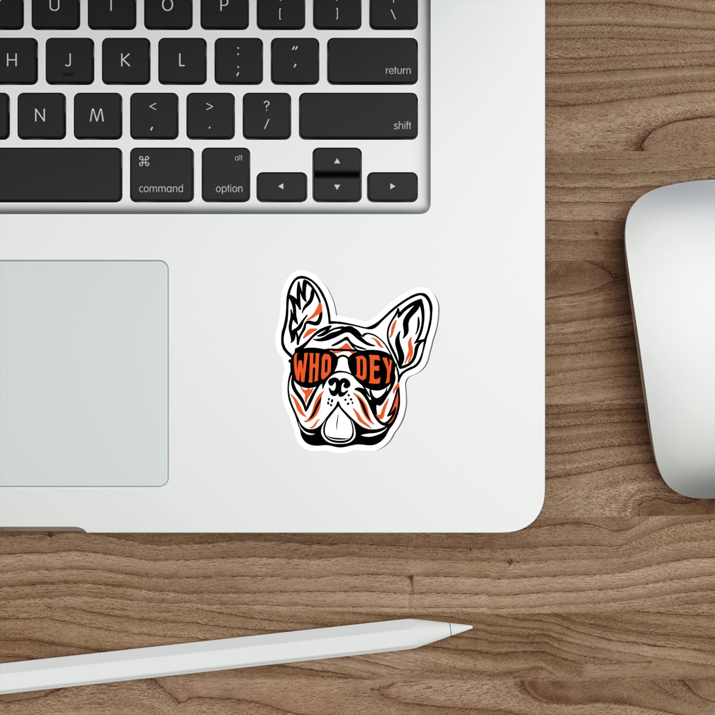 Frenchie Who Dey Die-Cut Stickers