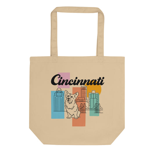 Corgi Cincinnati Eco Tote Bag