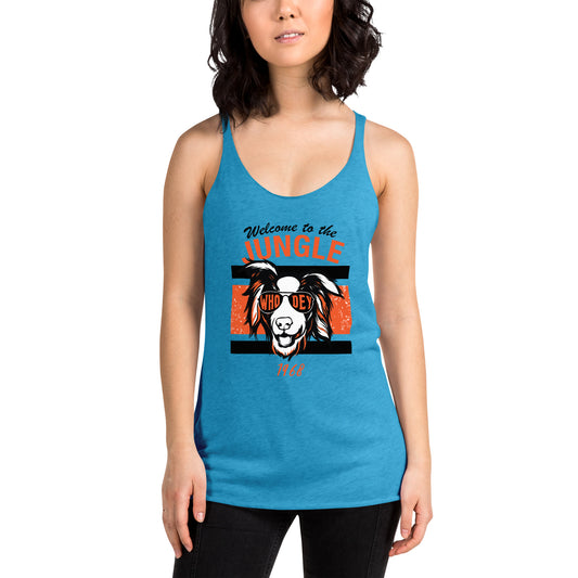 Border Collie Welcome to the Jungle Women's Racerback Tank