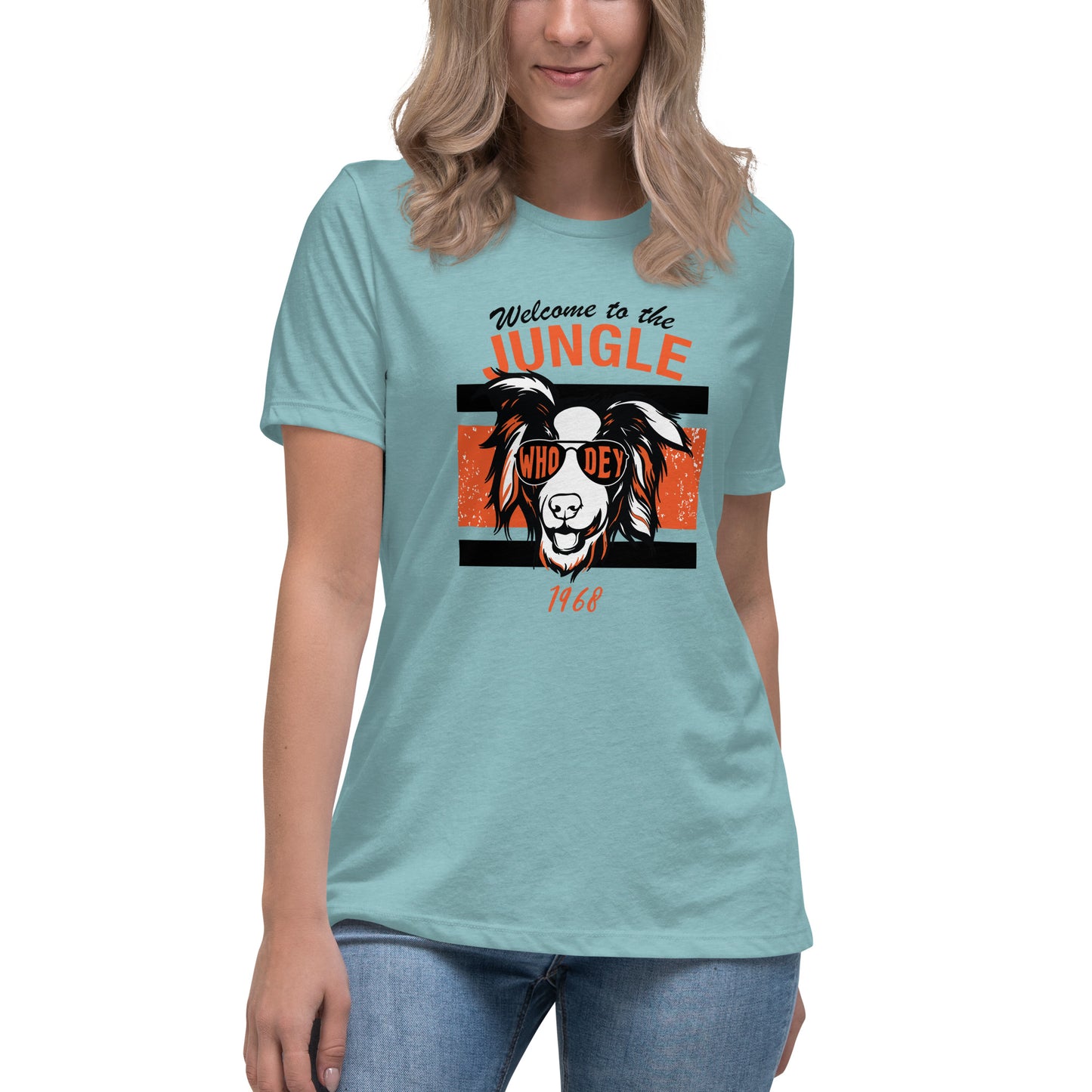 Border Collie Welcome to the Jungle Women's Relaxed T-Shirt