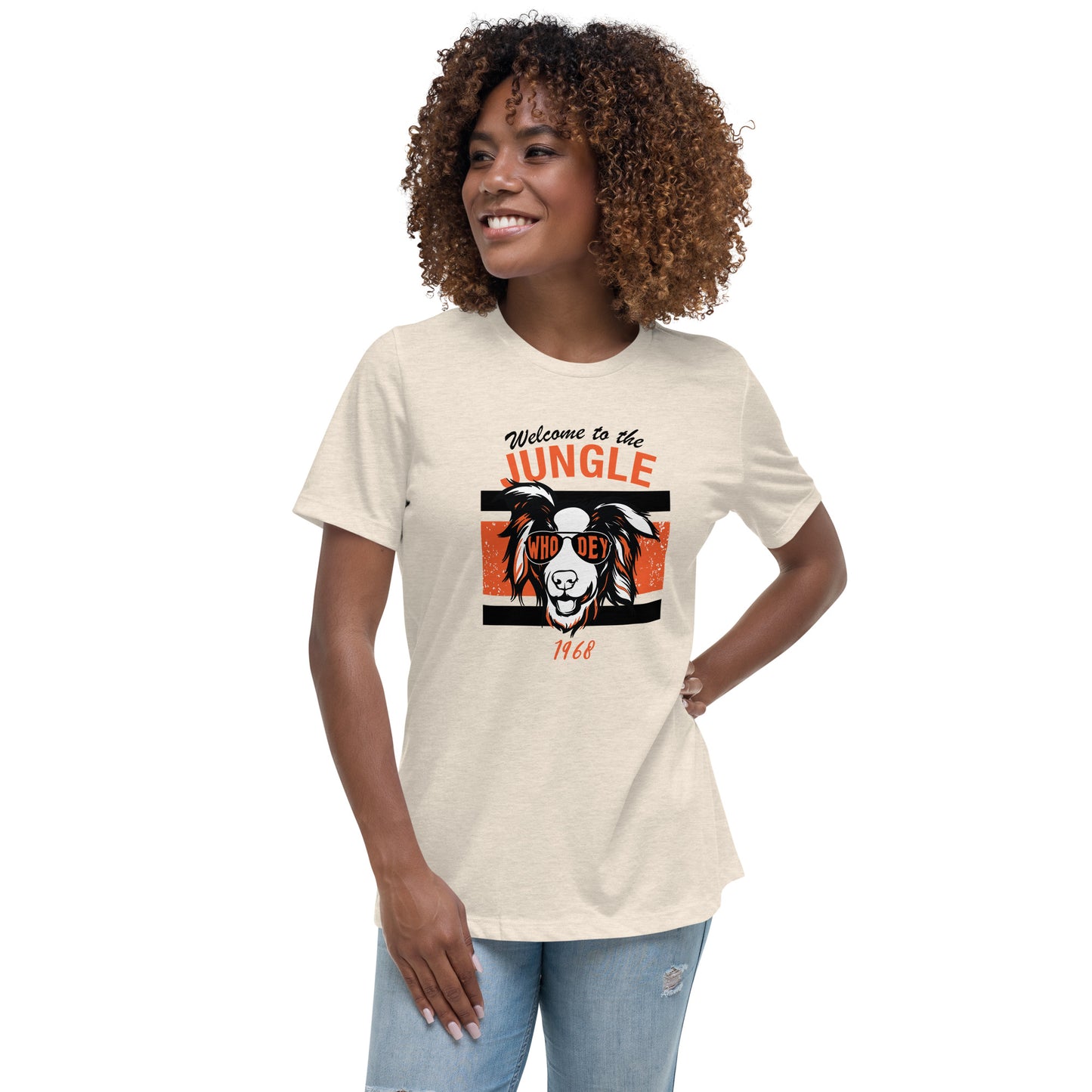 Border Collie Welcome to the Jungle Women's Relaxed T-Shirt